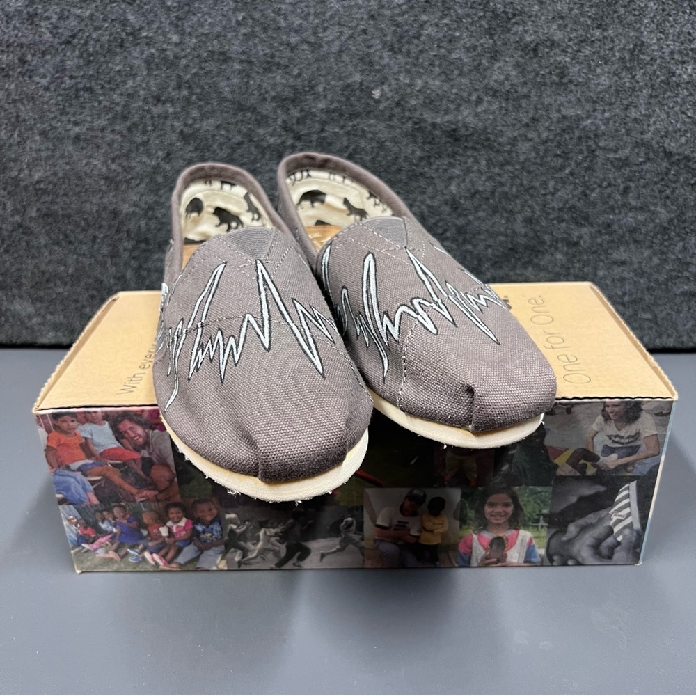 Toms Alpargata Classic “EKG” Slip On Women’s Shoes Size 9.5 - Picture 2 of 12